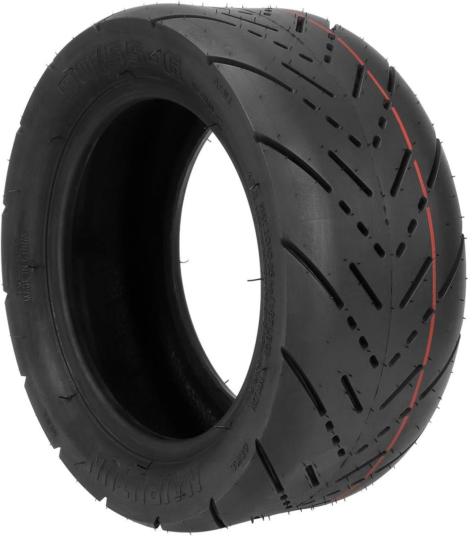 90/55-6 10" Rubber Explosion-proof Tubeless Tire 90/55 Tyre Replace for Kaabo VSETT Kugoo 10X3.0, 80/65-6, 255x80 Electric Scooter Wheel Parts (A x1)