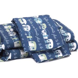 The Lakeside Collection Our Favorite Place is Together Bedding Sheet Set with Pillowcases - Queen - 4 Pieces ,Blue