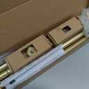 KAMANINA Gold Curtain Rod 32 to 58 Inch (2.6-4.8 Feet), 1 Inch Heavy Duty Curtain Rods for Windows, Modern Adjustable Drapery Rods with End Cap (32"-58")