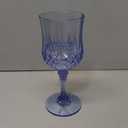 Dualshine 12 Pcs Blue Plastic Wine Glasses, Blue Transparent Plastic Goblets for Wedding Reception, Drinking Glasses for Parties, Valentine's Day, Birthdays