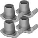 Dotday 4 Pack Walker Skis Glides for Folding Walkers, Essentials Universal Walker Accessories for Seniors, Mobility Aid Accessory for Seniors (Gray)