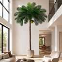 10ft Tall Artificial Phoenix Palm Tree with 3 Coconut Fruits, Large Fake Tropical Silk Tree Outside, Fake Tree Perfect for Indoor Outdoor Patio Poolside Yard Doorway Home Office Decor
