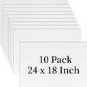 10 Pack 18'' x 24'' Large White Corrugated Plastic Sign Blank Board Double Sided for Garage Sale, Rent, Birthday Party, Guidepost Decorations