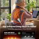 BOB AND BRAD Weighted Heating Pad for Neck and Shoulders, 2.2lb Electric Neck Wrap with Far-Infrared Ceramic Beads for Deep Tissue Pain Relief, 20"x22", FSA Eligible/HSA Eligible,Gift for Mom Women