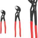 MAXPOWER Water Pump Pliers Set. Plumbing Pliers 3 Pieces Kitbag Set. 7-Inch, 10-Inch and 16-Inch Push Button Quick Adjust Tongue and Groove Pliers Set