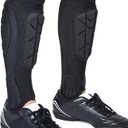 Soccer Shin Guards, Soccer Protective Gear with Calf and Ankle Pads, Shin Guard Pads for Youth and Adult (Medium, Black)