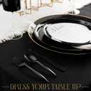 PLASTICPRO 1000 piece Cutlery Combo set of Black Plastic Forks, Spoons, and Knives Disposable Colored Cutlery Bulk Pack Variety Pack for Party Home Office