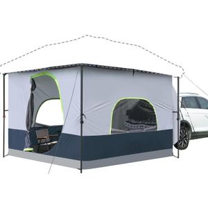 UNP Car Square Tent - Inner Tent for 10' x 10' Canopy into Camping Cube Cabin - Connect Car Tailgate Cabin Vented Roof - Dark Blue (Canopy Pole/Shelter NOT Included)