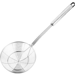 Hiware Solid Stainless Steel Spider Strainer Skimmer Ladle for Cooking and Frying, Kitchen Utensils Wire Strainer Pasta Spoon, 5.4 Inch