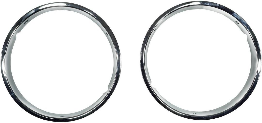 Omix-Ada | 12419.08 | Headlight Bezel Kit, Chrome | OE Reference: 55055046K | Fits 1997-2006 Jeep Wrangler TJ