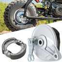 Mini Bike Rear Drum Brake Cover Shoe Kit with Chain Tensioner, Replacement for Coleman CT200U BT200X CT200U-EX Mini Bike, Replacement for Axis M200 Mini Bike