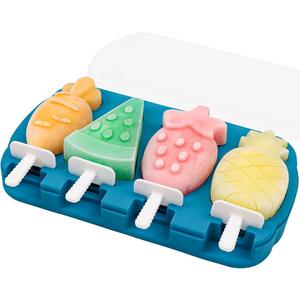 Silicone Popsicle Molds with Sticks and Lids for Kids and Adults, Homemade Ice Cream Molds, Non-Stick, Easy Release, Easy to Clean, Dishwasher Safe 3 Packs