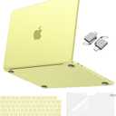 MOSISO Matte Finish Case Compatible with MacBook Neo 13 inch 2026 Release Model A3404, 4 in 1 Kit Ultra-Thin Exact-Fit Scratches & Fingerprints Resistant Protective Hard Shell Case Cover, Citrus Clear