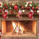 Dudaacvt 10x8ft Christmas Photography Backdrops Christmas Fireplace Theme Backdrop Xmas Party Banner Child Xmas Family Party Background