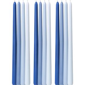 Viyffo 12 Inch Blue Taper Candles Set of 12 Unscented, Smokeless, Dripless Long Tall Tapered Candle for Candlesticks Wedding Home Decor Dinner (12 Inch-12 Count)