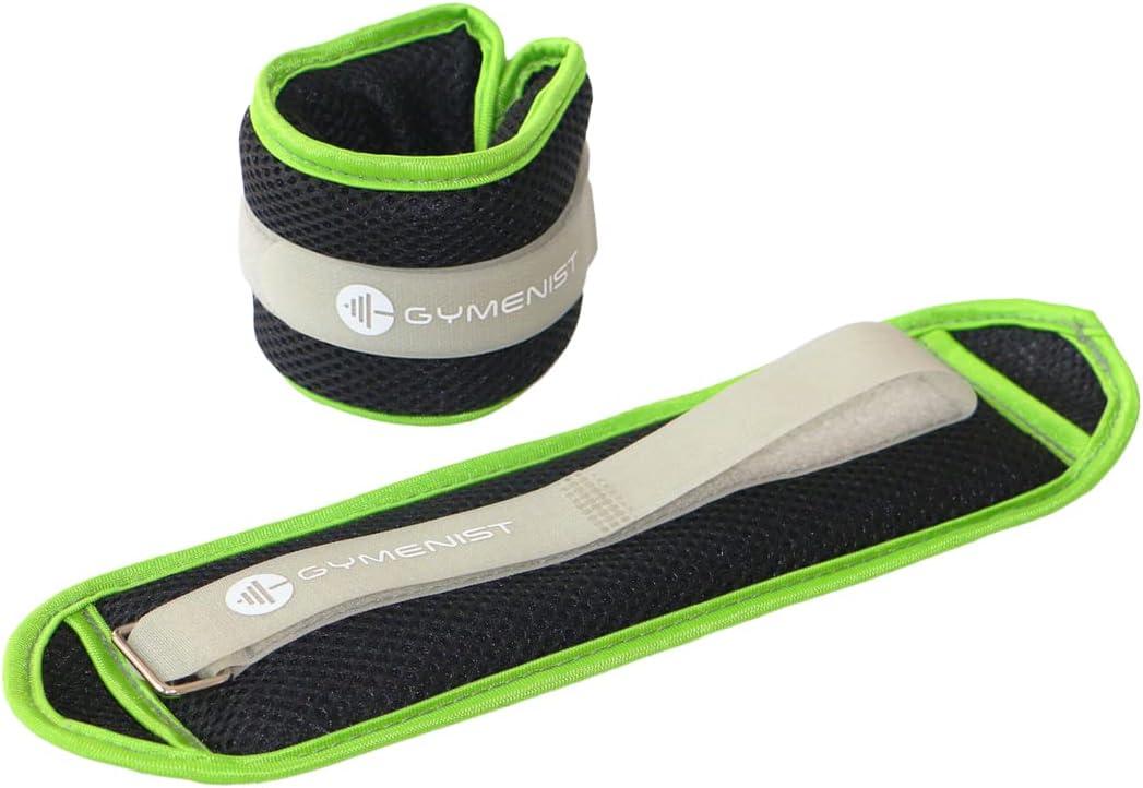 Gymenist Water Proof Ankle Weights With Adjustable Strap Great For Swimming And All Water Sports Activities (1-LB EACH (2-LB Total))