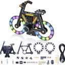 LED Bike Soldering Practice Kit, ICSTATION Knob Control Bicycle Soldering Project With 5 Lighting Modes DIY Bike Kit With LED Filament Brightness Adjustable for Education Valentine's Day Present