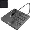 External CD DVD Drive, 0.5 Ultra Slim USB 3.0 Type-C DVD Player, CD DVD+/-RW Optical Drive, Portable DVD CD Burner Reader Writer Recorder for Laptop, Desktop, Mac, Windows 11/10/8/7, Linux, Black