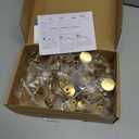 Ravinte 30 Pack Solid Knobs Kitchen Cabinet Round Pulls Dresser Handles Gold Cupboard Hardware Brushed Brass Door Drawer Knobs