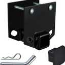 TOPSHINE RV Bumper Hitch Receiver, 2-Inch Adapter, 3500 LBS Capacity, Fits 4x4 Inch Square RV Bumper