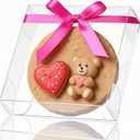100Pcs Plastic Clear Single Treat Boxes with Full Window - 4x4x1.2inch, Dessert Box for Macarons, Donuts, Parties & Holidays
