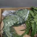 Artificial Ferns for Outdoors & Indoors, 45in Large Fake Ferns Plants with 55 Fronds & Fiddlehead - 2 Stems Looks Real Faux Fern Greenery for Porch Garden Home Office Decor