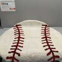 Baseball Round Area Rug 3 ft / 36 Inch  Cool Y2K Soft Microfiber with Non-Slip TPR Backing, Sports Theme Rug, Cute Decor, Perfect Mens Gift for Bedroom, Kids Room, Playroom, Living Room