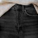 Sidefeel Women's Boyfriend Jeans Stretchy Ripped Distressed Zimbaplatinum Denim Pants Size 8 (Black)