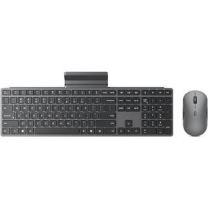 Lenovo 700 Modern Wireless Keyboard & Mouse Combo, 2.4 GHz Dongle & Dual Bluetooth Connection, AES-128 Encryption, 36 Month Battery Life, Quiet Mouse, Luna Grey