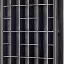 Gallery Solutions - Black Wall-Mounted - Curio & Shot Glass Display Case - 17"x32" Glass Door - Bar Accessories - Collectible - Miniature Glassware - Bar Accessories