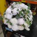 Large Flower Centerpieces for Tables: 17.7 inch Diameter White Artificial Flower Ball Arrangement 10 Pcs for Wedding Party Centerpiece - Fake Floral Rose for Bridal Shower Decorations