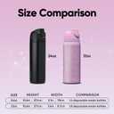 Owala Wicked FreeSip Insulated Stainless Steel Water Bottle with Straw for Sports and Travel, BPA-Free Sports Water Bottle, 32 oz, Glinda (Pink)