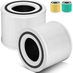 2 Pack HEPA 14 Replacement Filter Fit For 240 Air Purifier, For HEPA 14 Air Purifier Filter Replacement with Activated Carbon, 3-in-1 True HEPA 240 HP-14 (White)
