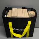 Giant Timber Blocks Games, 57 Blocks Large Tower Outdoor Games - Includes Carry Bag and Scoreboard, Wood Stacking Yard Games Grows from 2FT to Over 4.2FT for Kids Adults Family