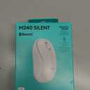 Logitech M240 Silent Bluetooth Mouse, Wireless, Compact, Portable, Smooth Tracking, 18-Month Battery, for Windows, macOS, ChromeOS, Compatible with PC, Mac, Laptop, Tablets - Off White