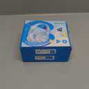 iClever BTH12 Kids Bluetooth Headphones, Colorful LED Lights Kids Headphones Wireless,74/85dBA Safe Volume, 85H Play time, Fast Charging, Bluetooth 5.2,Over Ear, Built-in Mic for iPad/Tablet/Airplane, Blue