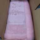 FUXA Vanity Stool Chair with Storage, Faux Fur and Metal Legs, Pink, 11.8"D x 15.8"W x 18.5"H
