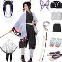Cosplay Costume Anime Costume Kimono Hallowee Cloak Robe Sword Slippers Wig Set Large
