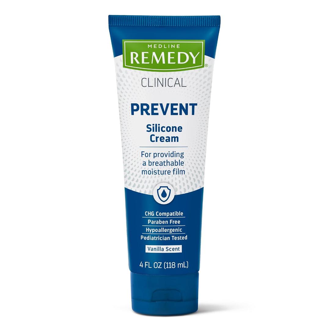 Medline Remedy Clinical Silicone Cream, Vanilla Scented, 4 oz. (4 Fl Oz (Pack of 1))