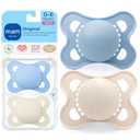 MAM Original Matte Baby Pacifiers 0-6 Months, Binky for Newborn Babies, BPA-Free Skin Soft Silicone Nipple, Easy to Clean, Developed with Medical Experts, 2 Pack, with Sterilizer Case, Made in Europe