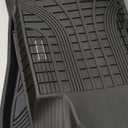 3W Floor Mats Fit Hyundai Sonata 2020-2025 (NOT for Hybrid)/Kia K5 2021-2025(Only for FWD Models) All Weather TPE Custom Fit Heavy Duty Waterproof Floor Liner Car Mats for 1st and 2nd Rows, Black