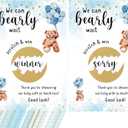 100 Pcs Bear Baby Shower Scratch off Cards for Guests We Can Bearly Wait Thank You Gender Reveal Game Raffle Cards for Boy Baby Shower Gender Reveal Party Supplies