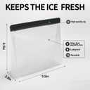 4 Pack Reusable Ice Storage Bags,Leak Proof Ice Bags With Secure Zip Close Design,Bpa-Free Ice-Bags,Free Lunch Bag,Durable Ice Bag,Freezer Storage Bag for Ice and Food Storage (Black 4 Pack)