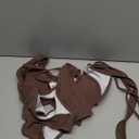 ZAFUL Women High Cut Bikini Sets String Sexy Swimsuit Two Piece Underwire Bathing Suit Brazilian Cheeky Cut Out Cute Swimwear (Medium, Coffee)