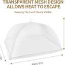 NEPAK 6 Large and Tall Food Covers, 17"x17" Food Tents Food Covers for Outdoors,Pop-up Mesh Food Covers Nets for Outside,Screen Tents,Parties Picnics, BBQ,Reusable and Collapsible