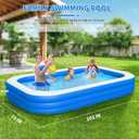 Inflatable Swimming Pool, Blow up Pools, Above Ground Swimming Pool for Family, Small Pools 103 x 69 x 24 inch Full-Sized Inflatable Pool for Kids for Outdoor, Backyard, L-Square Pool 120 x 72 x 23inch