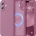 LOVE 3000 Designed for iPhone 17 Case, Premium Silicone [Compatible with Magsafe][Soft Anti-Scratch Microfiber Lining] Shockproof Protective Phone Case for Men Women 6.3", Lavender Purple