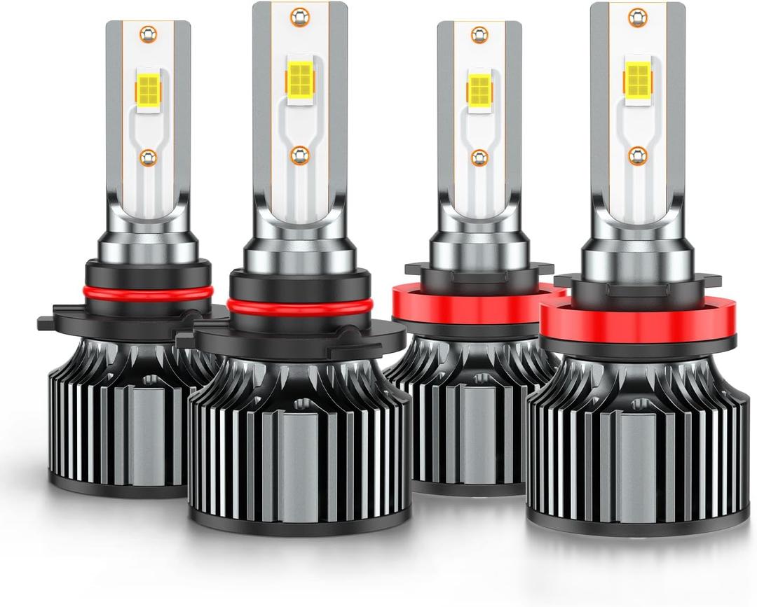 Compatible for Honda CR-V CRV High Low Beams 2015 2016 2017 2018 2019 2020 2021 2022 2023, 6500K White Powersports Light Bulbs, Plug and Play, for Off-Road Use, Pack of 4