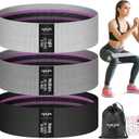 WALITO Resistance Bands for Working Out, Fabric Exercise Bands for Legs and Butt, Workout Bands for Women and Men, Booty Band for Yoga Starter Set, Pilates, Rehab, Fitness and Home Workout, Light Grey 14-25lbs,Grey, 25-35lbs, Black 40-50lbs