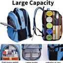 SHRRADOO Anti Theft Laptop Backpack Travel Backpacks with Combination Lock for Women Men High School College Backpack Computer Bag Fits 17 Inch Laptop,Sky Blue